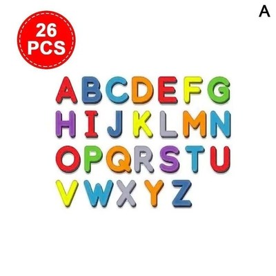 Magnetic Letters 26 Pcs Uppercase Lowercase Foam Alphabet ABC Magnets Toys Set
