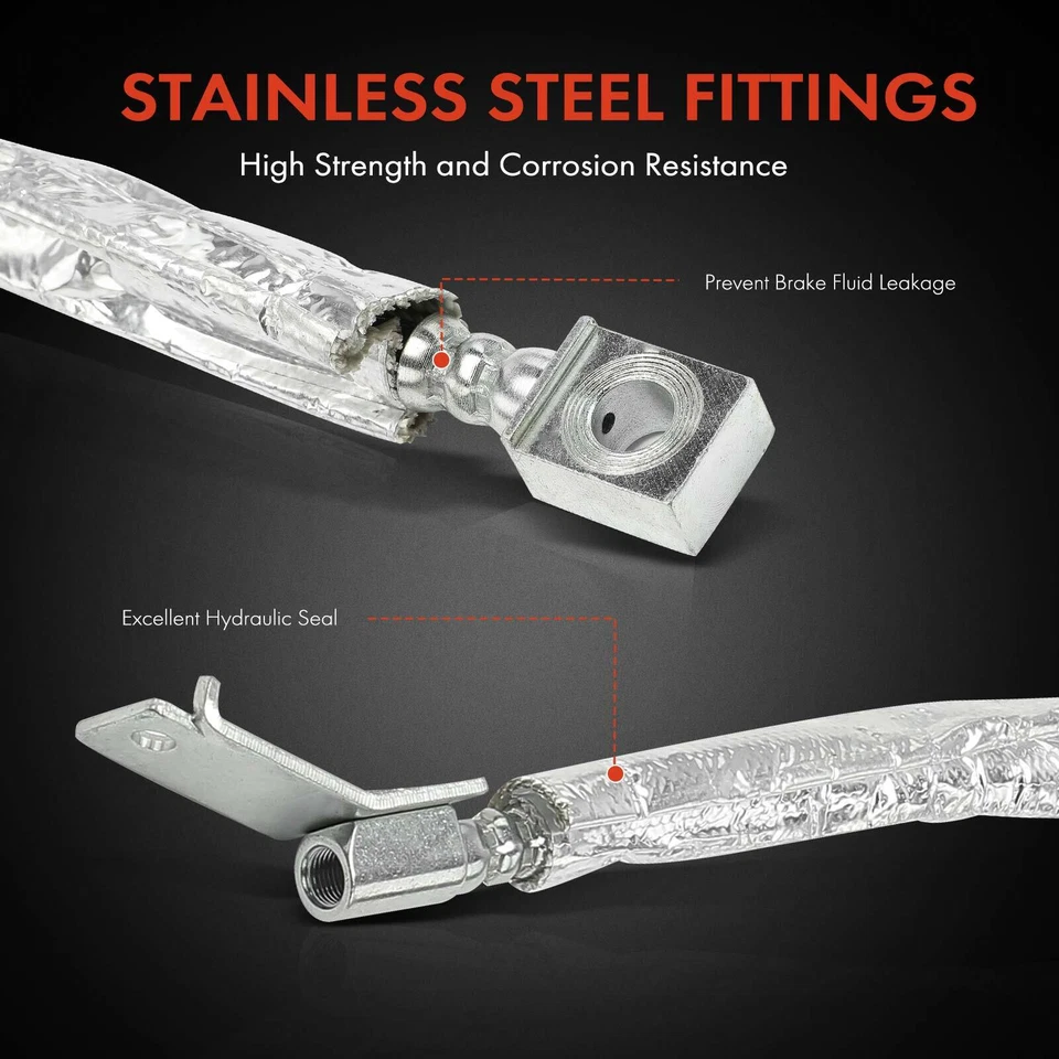 2x Manguera hidráulica de freno delantera derecha y derecha para Chrysler Prowler 2002 Plymouth Prowler Foto 4 de 4