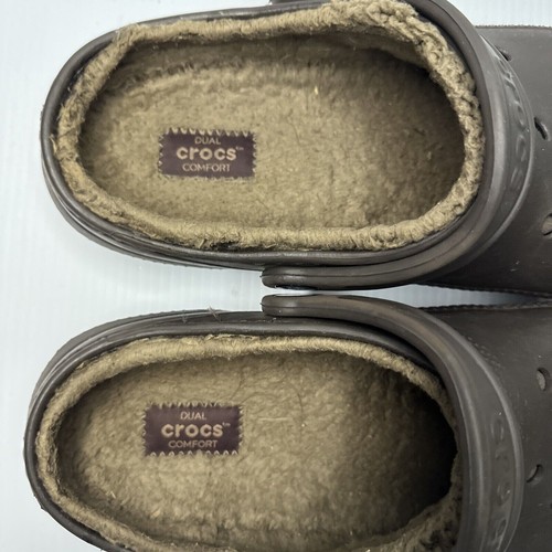Zuecos Crocs Clásicos Forrados 203591 Zapatillas Espresso Marrón Unisex Talla M 7 W 9 - Imagen 4 de 4