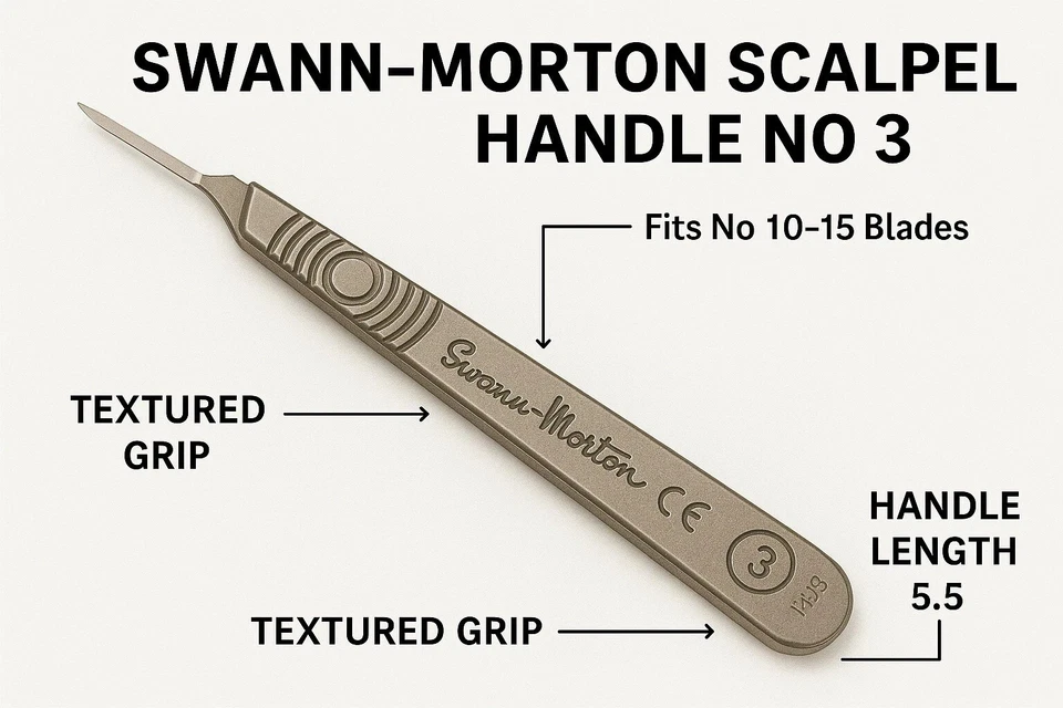 Swann Morton : Scalpel Handle No 3 , Fits blades 10 : 10a : 11 : 12 : 15 : 15a - Image 3 of 3