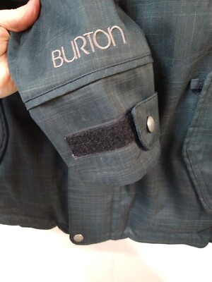 Burton black×l button dryride jacket Burton Dry Ride WM L Jacket Black Adjustable Sleeves Zip & Button