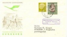 BUNDESREPUBLIK 1956 2 Kab.Erstflüge Wiederaufnahme des Flugverkehrs von NÜRNBERG