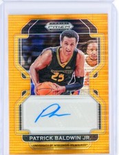 2022-23 Panini Prizm Draft PATRICK BALDWIN JR Orange Pulsar AUTO Autograph RC 49