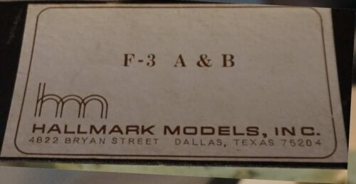 HO Scale Hallmark Models, Brass F-3 A & B Unit Diesel Locomotives Powered A Unit