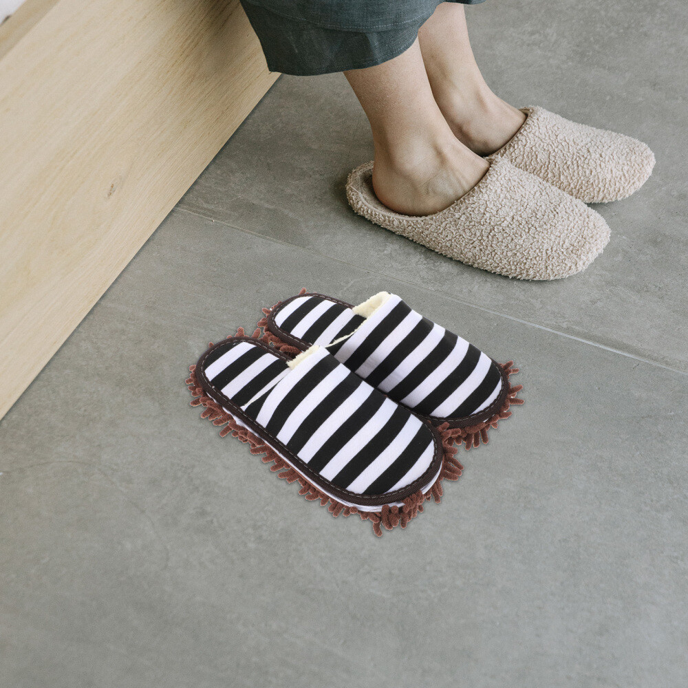 APL 2 Paia Pantofole Pigre Riutilizzabili Spazzatrice Uomo e Donna