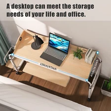 Home Office Desk,Mobile Adjustable Height&Width Cross-bed Stretchable Lazy Desk