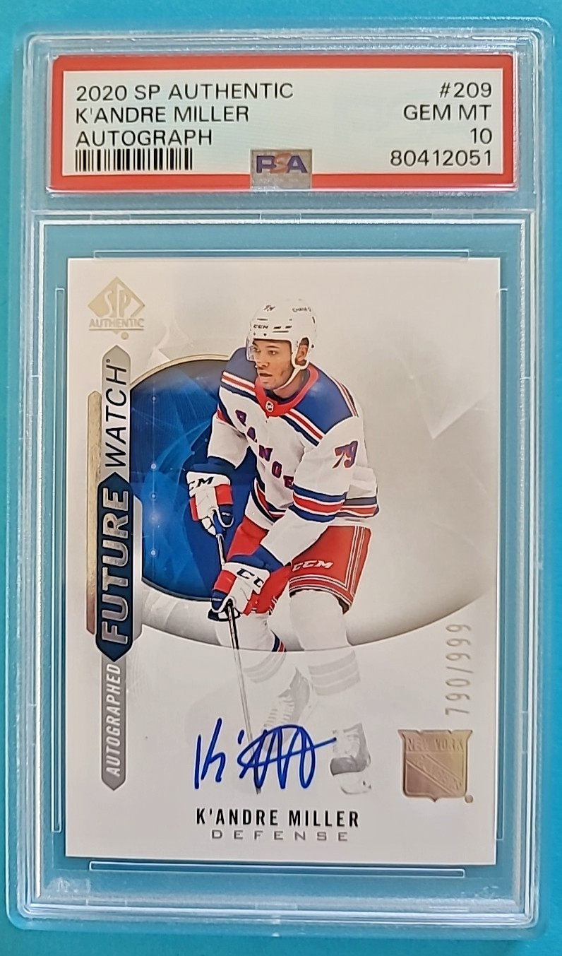 2020-21 K'Andre Miller SP Authentic Future Watch Rookie Auto RC /999 PSA 10 GEM