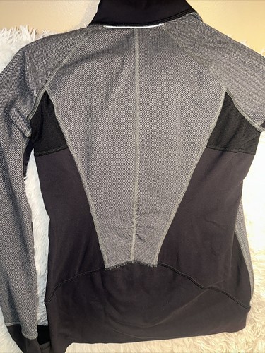 Ivivva by LULULEMON Quarter Zip Jacket 69918 Size 14 Black & Gray (#1) - Picture 5 of 6