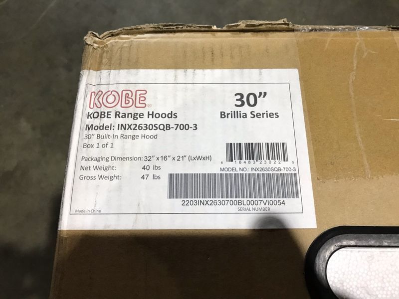 KOBE Range Hoods 30 in. 630 CFM with LED Lights INX2630SQB7003 eBay