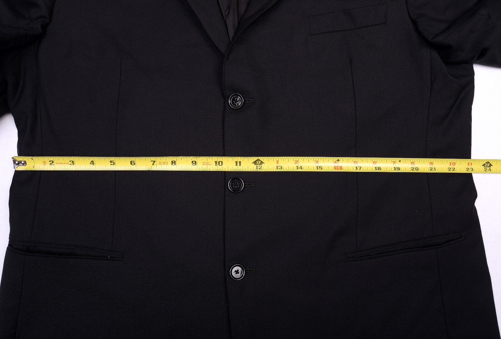 INDOCHINO Solid Black Wool Suit Jacket Blazer Men… - image 21