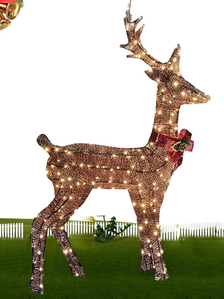 Christmas Lighted Reindeer Lighted Christmas Deer For Outdoor Yard
