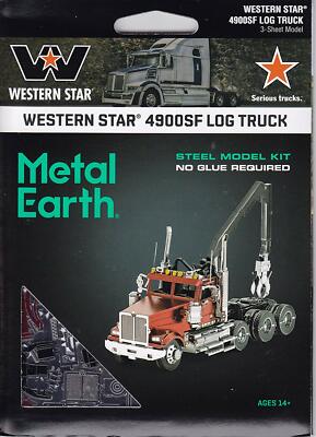 Fascinations Metal Earth WESTERN STAR 4900 Log Truck & 5700XE