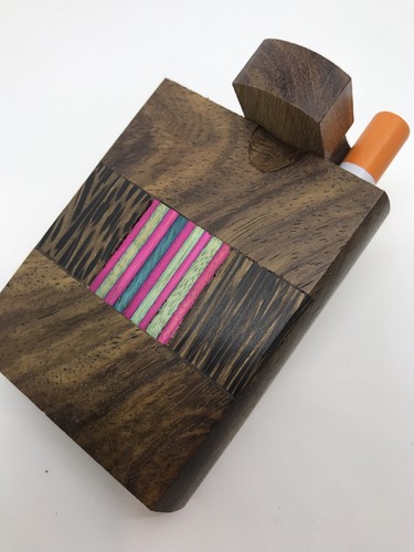 USA 3" WOODEN DUGOUT BOX SET 2” METAL TOBACCO SMOKING STASH BOWL ONE HITTER PIPA - Picture 4 of 12