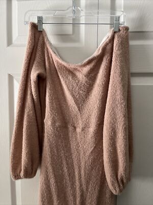off the shoulder sweater dress pink Petal and Pup Women's Wilma Off Shoulder Dress
