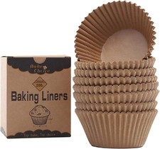 Non-Stick 200Pcs Standard Cupcake Liners for Baking, Natural, Food-Grade Cupcake