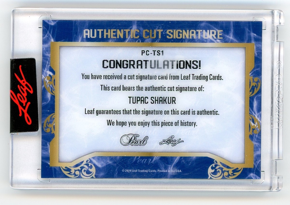 スポーツ選手 leaf AUTHENTIC DRAFT SIGNATURE 2024 Leaf Pop Century Pearl Cut Signature Tupac Shakur 2PAC