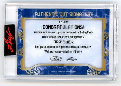 2024 Leaf Pop Century Pearl Cut Signature Tupac Shakur 2PAC