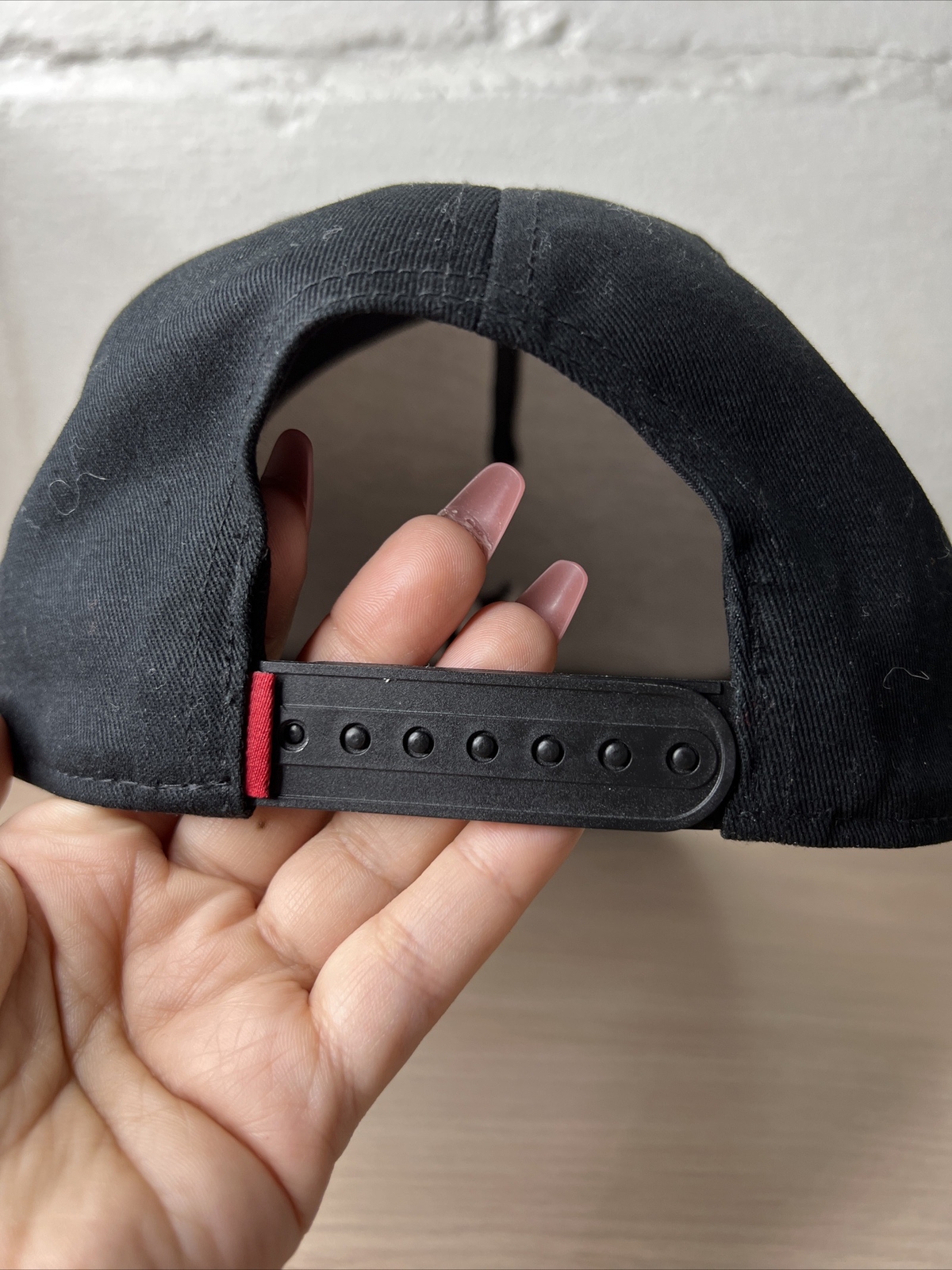 Red Label Marijuana Leaf Hat Adjustable Black  EUC - image 3