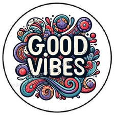 GOOD VIBES ENVELOPE SEALS LABELS STICKERS PARTY FAVORS