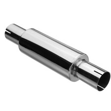 2.5" 63mm Universel Silencieux D'échappement En Acier Inoxydable Ø101mm 445mm