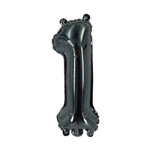 Number One Balloon Black Number 1 Balloon 32" Foil Mylar Black Number Balloon eBay
