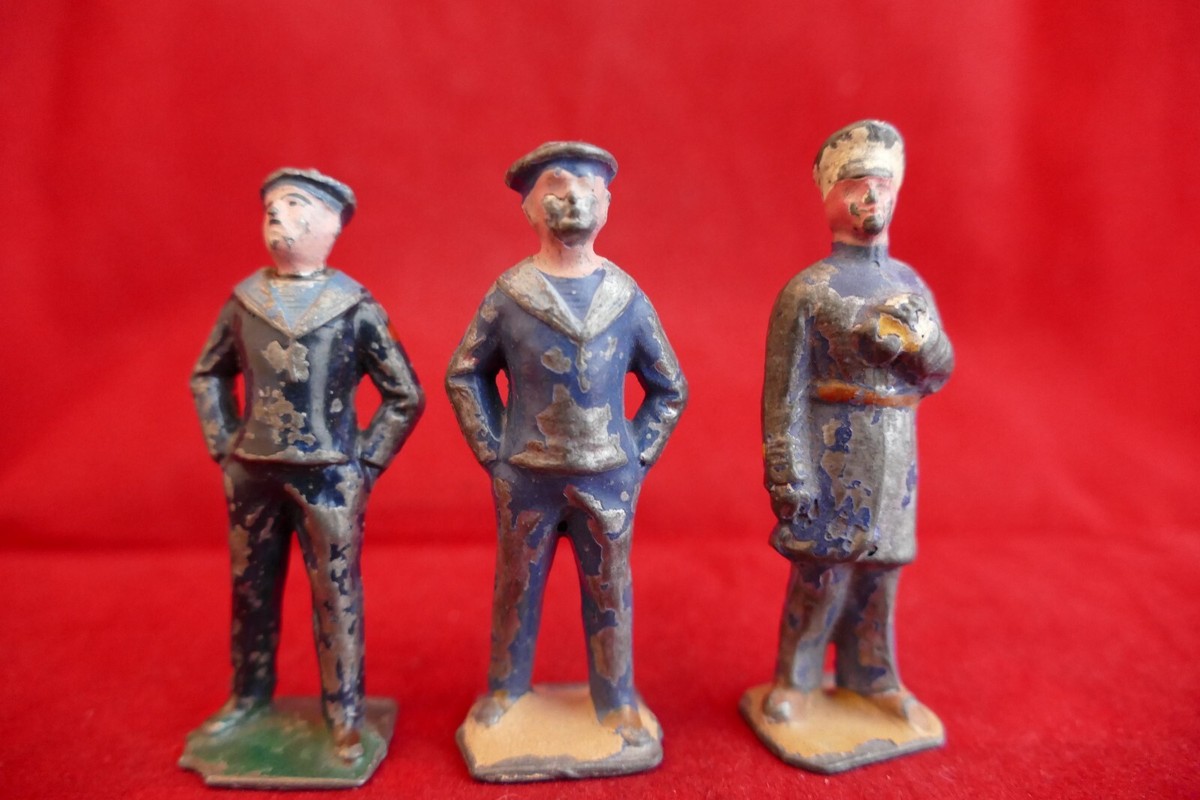 Soldat Plomb Creux Marine Française WWI – 65mm – Authentique D’époque