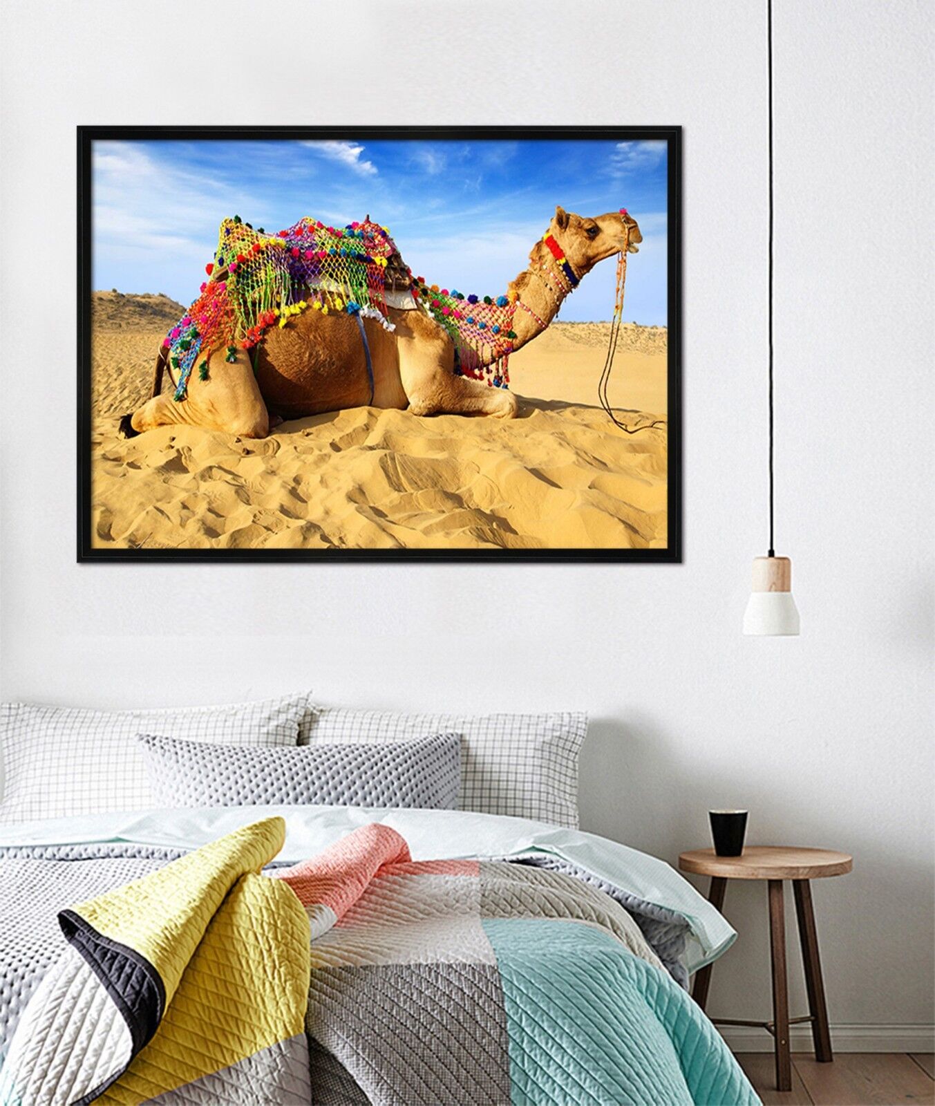 3D Desert Resting Camel 2 Framed Poster Home Decor Print Painting Art AJ PL Bezpłatna wysyłka, zapewnienie jakości