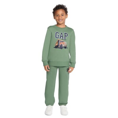 Gap Kids Boys Toddler Logo Fleece Set Size 18M Army Green