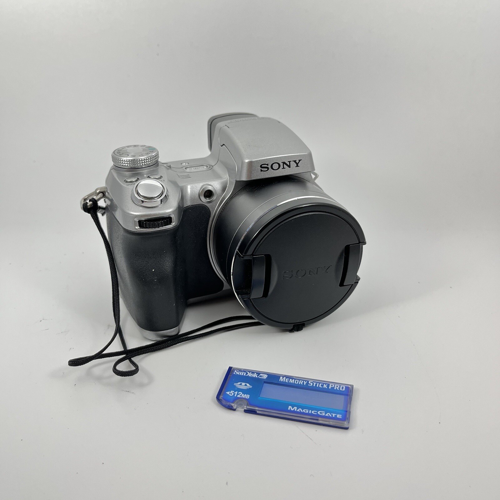 Sony Cybershot DSCH1 5.1MP Digital Camera Silver w/512 MB Memory