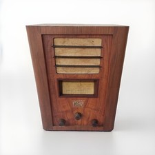 VOCE DEL PADRONE ESPERIA Vintage antica Radio d'epoca valvole 1935 razionalismo
