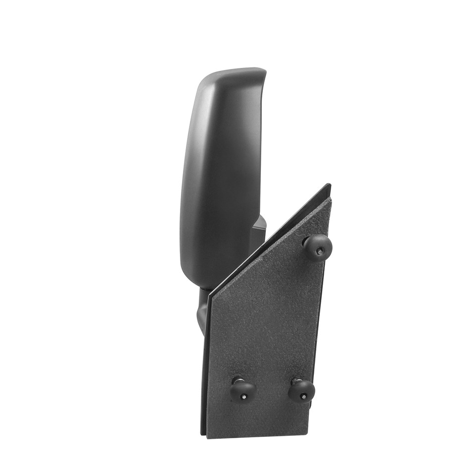 For 03-17 Chevy Express Savana Van Smooth Black Manual Tow Mirrors LH RH