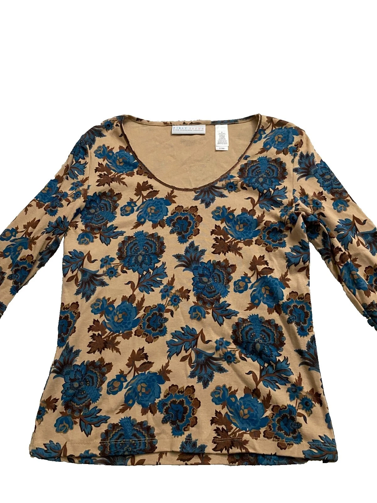 Топы с цветочным узором для женщин First Issue хлопок