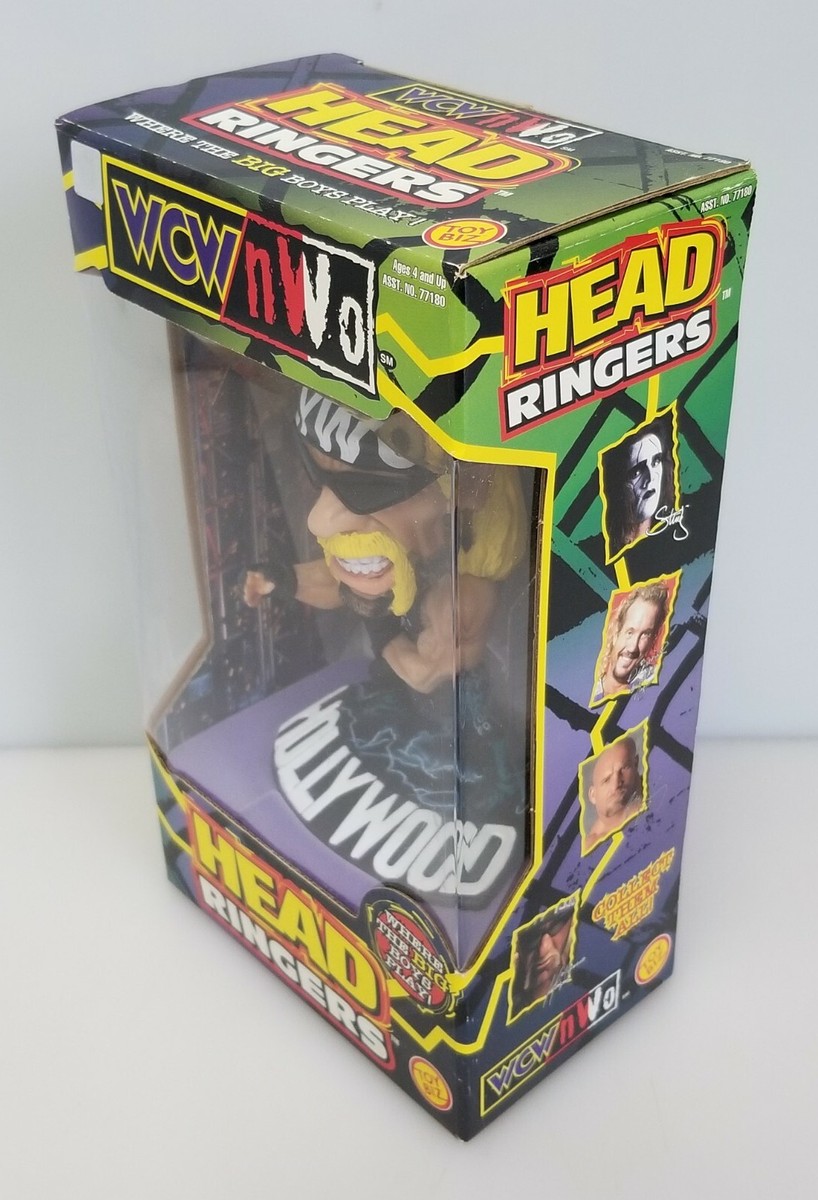 HEAD LINGERS ハリウッドホーガン フィギュア 1999 WCW nWo Hulk Hogan Head Ringers WWE WWF Statue ToyBiz