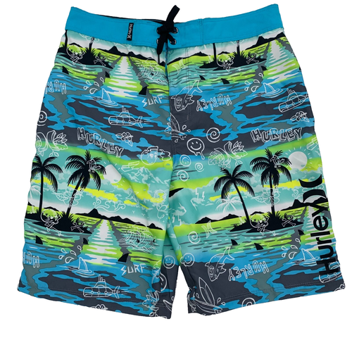 Hurley Boardshorts Jungen 12/26 Doodle Allover-Druck blau Blazer 8" Schrittlänge.