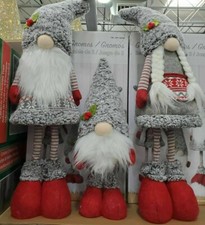 Christmas Holiday Decoration Wobbling Gnomes, Set of 3  NEW IN ORIG BOX