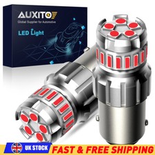 2x AUXITO 1156 7506 BA15S Red LED Brake Tail Stop Light Bulbs Canbus Error Free