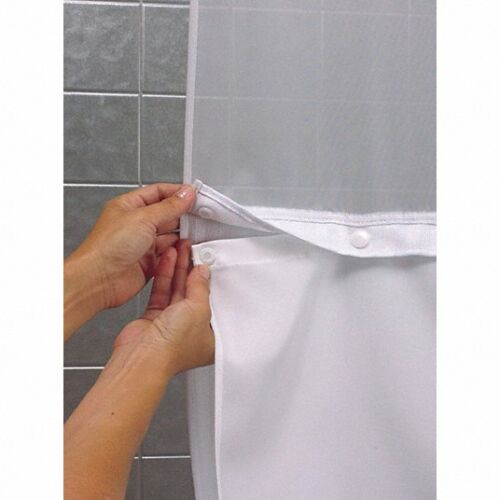 HOOKLESS HBH40SL0157 Shower Curtain Replacement Liner - White 70 In L x 57 In W