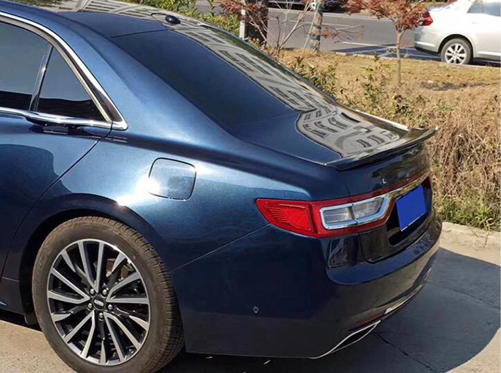 E For Lincoln Continental 2017-2021 Gloss Black Rear Trunk Spoiler Wing Flap 1PC - Image 3 of 4