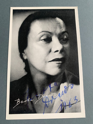 BERTA DREWS ( 1987)  signed seltene  Autogrammkarte 9x14 Autogramm