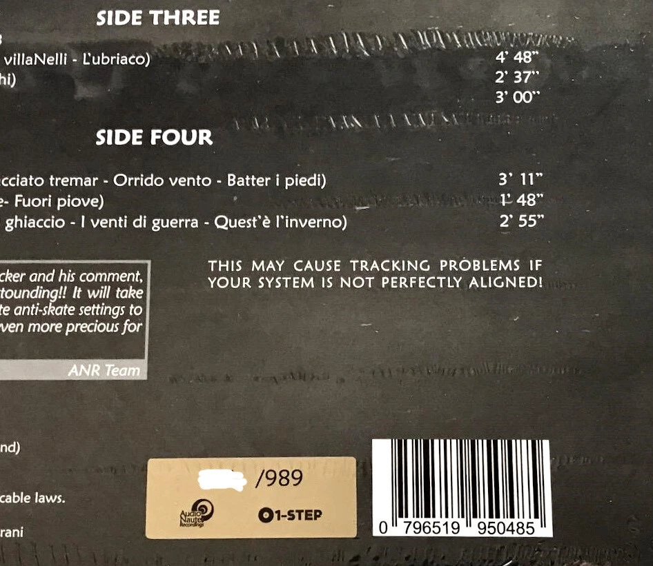 AUDIO NAUTES AN-2406 VIVALDI LE QUATTRO STAGIONI CARMIGNOLA ONE STEP DIVOX 2LP! - Bild 2 von 4