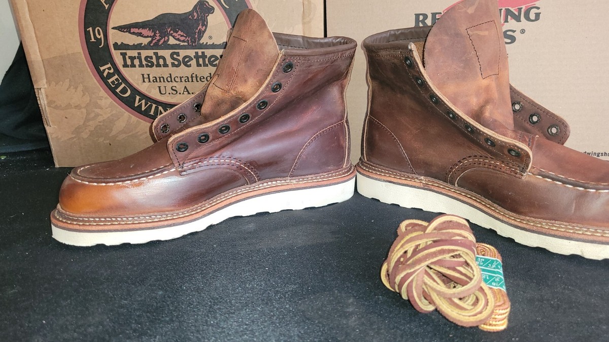 Red Wing 1907 6-in Moc-Toe - US Men's 7 1/2D Copper R&T | eBay Red Wing 1907 6-in Moc-Toe - US Men's 7 1/2D Copper R&T | eBay