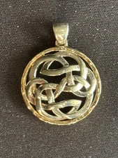 Signed Keith Jack 10K & Sterling Path of Life Pendant