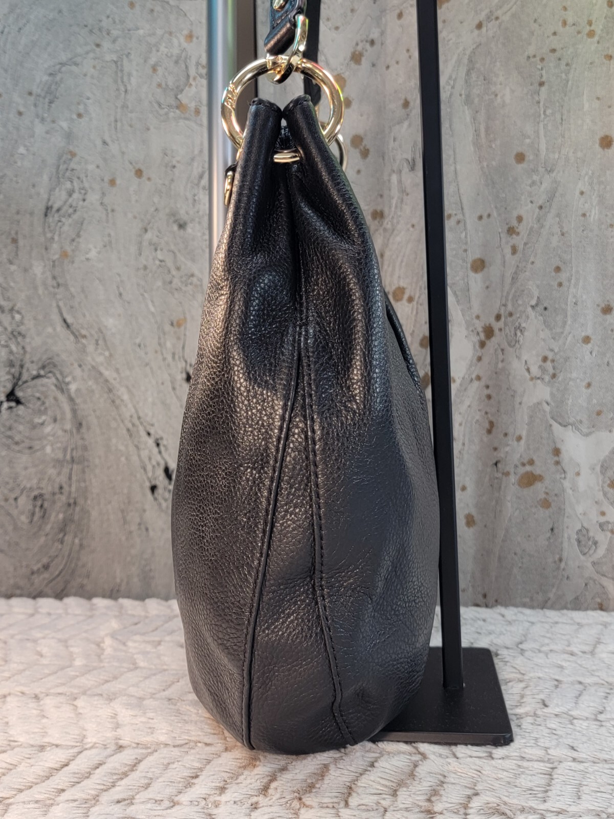 Michael Kors BEDFORD Convertible Black Leather Large … Gem