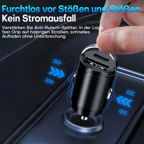 Zigarettenanzünder Metall 2 USB Ladegerät KFZ LKW Auto Ladeadapter Handy DHL - Bild 2 von 16