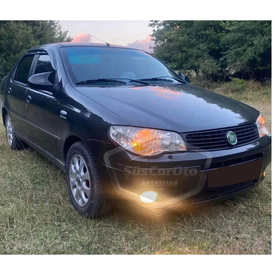 For Fiat Albea 2010-2013 Batman Bat Wing Mirror Cover Piano Black Plastic Pair Foto 2 de 4