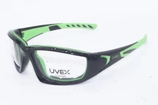 NEW UVEX SW12 Z87-2+ BLACK GREEN SAFETY GOGGLES AUTHENTIC FRAMES EYEGLASSES 125