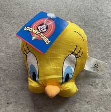 Tweety Bird Vintage Looney Tunes Nylon Beanie Plush Small Play By Play 1997 4"