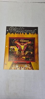 Phoenix Williams Pinball Flyer /HAS 3 HOLES ON SIDE  GOOD