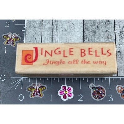 Inkadinkado Jingle Bells Jingle All The Way Rubber Stamp #R17