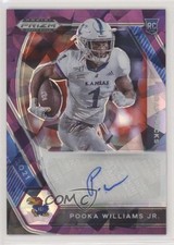 2021 Panini Prizm Draft Picks Purple Ice 61/99 Pooka Williams Jr Auto 4z8